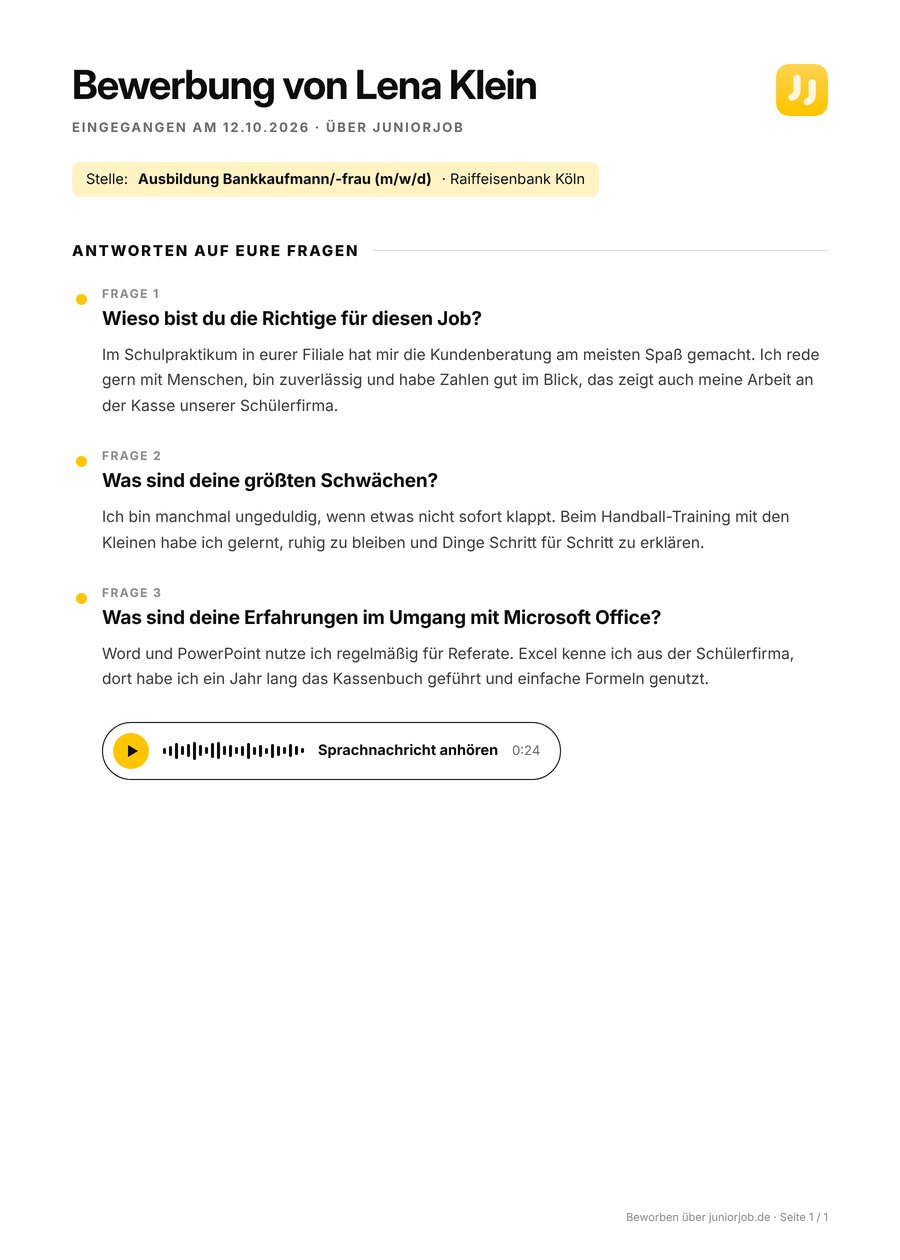 Beispiel-Q&A-Bewerbung (Scan)